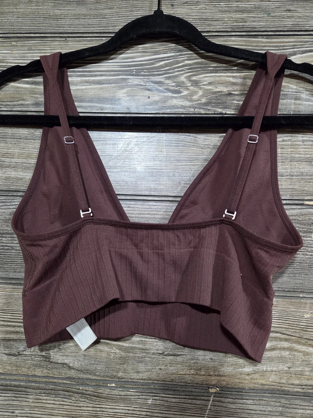 Abercrombie & Fitch Brown Seamless V-Neck Bralette Bra Size Medium